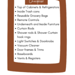 10+ Places You Forget to Clean (But Shouldn't!) cleaning checklist