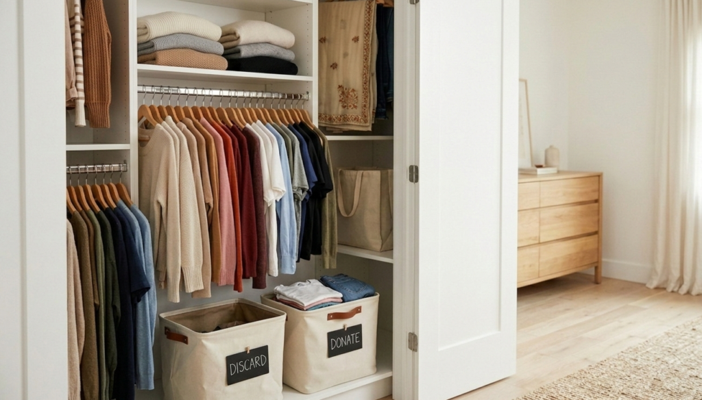 closet decluttering hacks main image