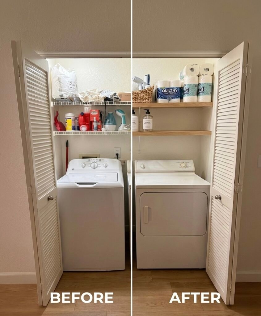 before and image laundry space