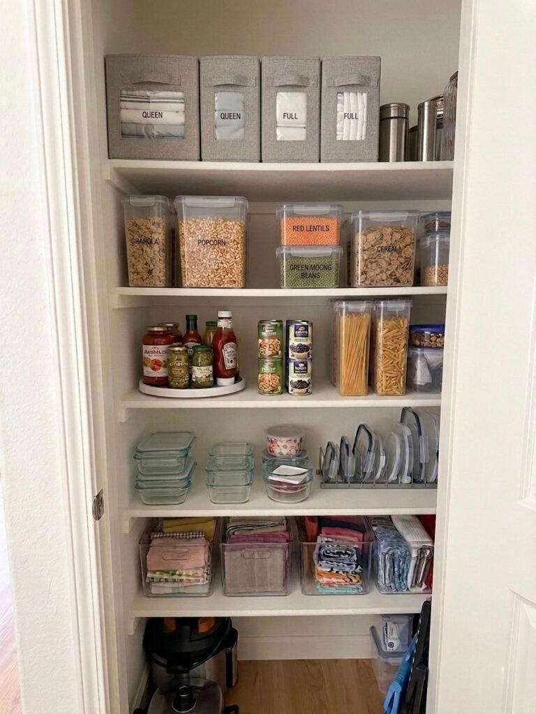 Hybrid Pantry Organization: My Secret Small Space Hack clean pantry