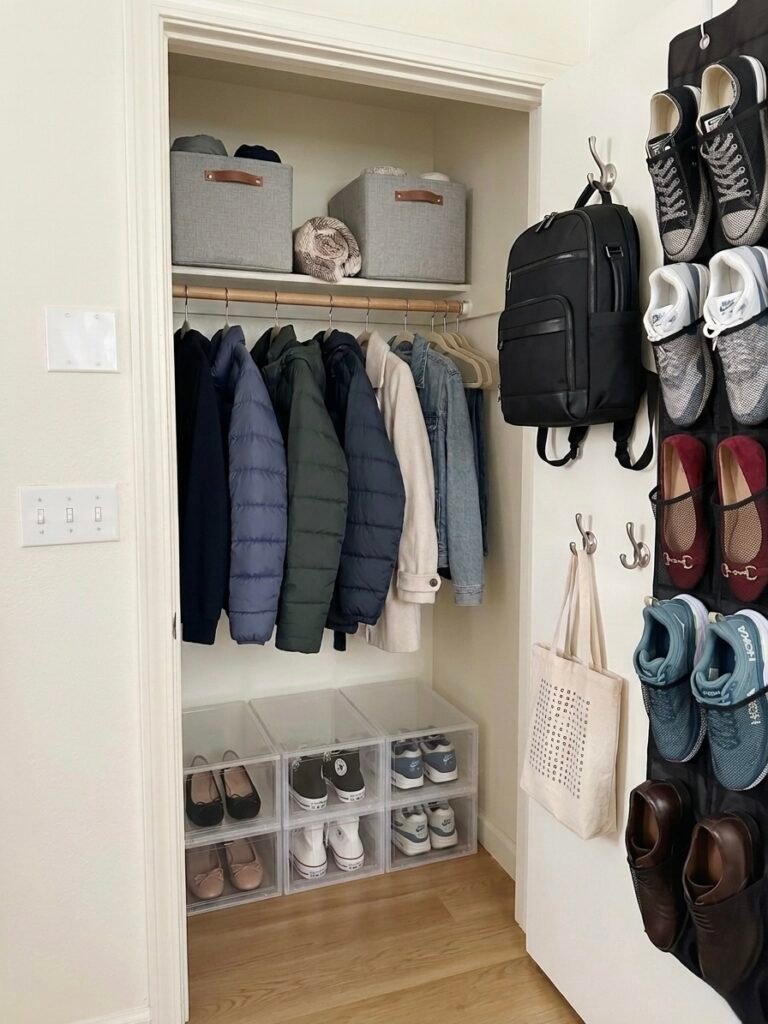 Small Coat Closet Organization: 6 Simple Hacks coat closet