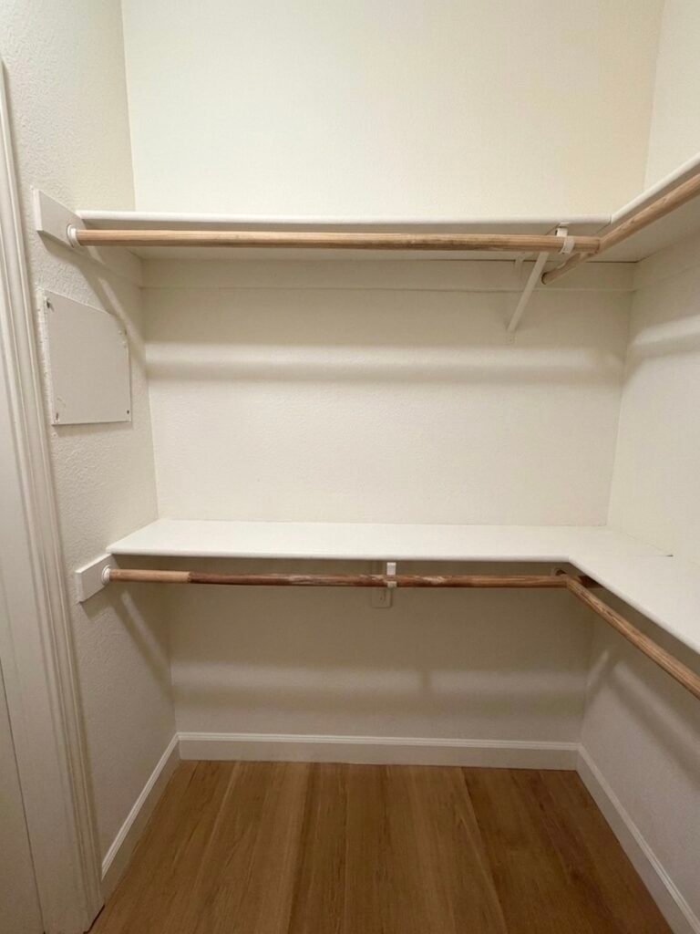 7 Small Closet Organization Hacks for Renters empty closet