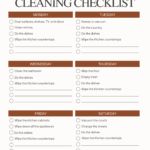 A Simple Weekly Cleaning Schedule for a Tidy Home weekly cleaning checklist