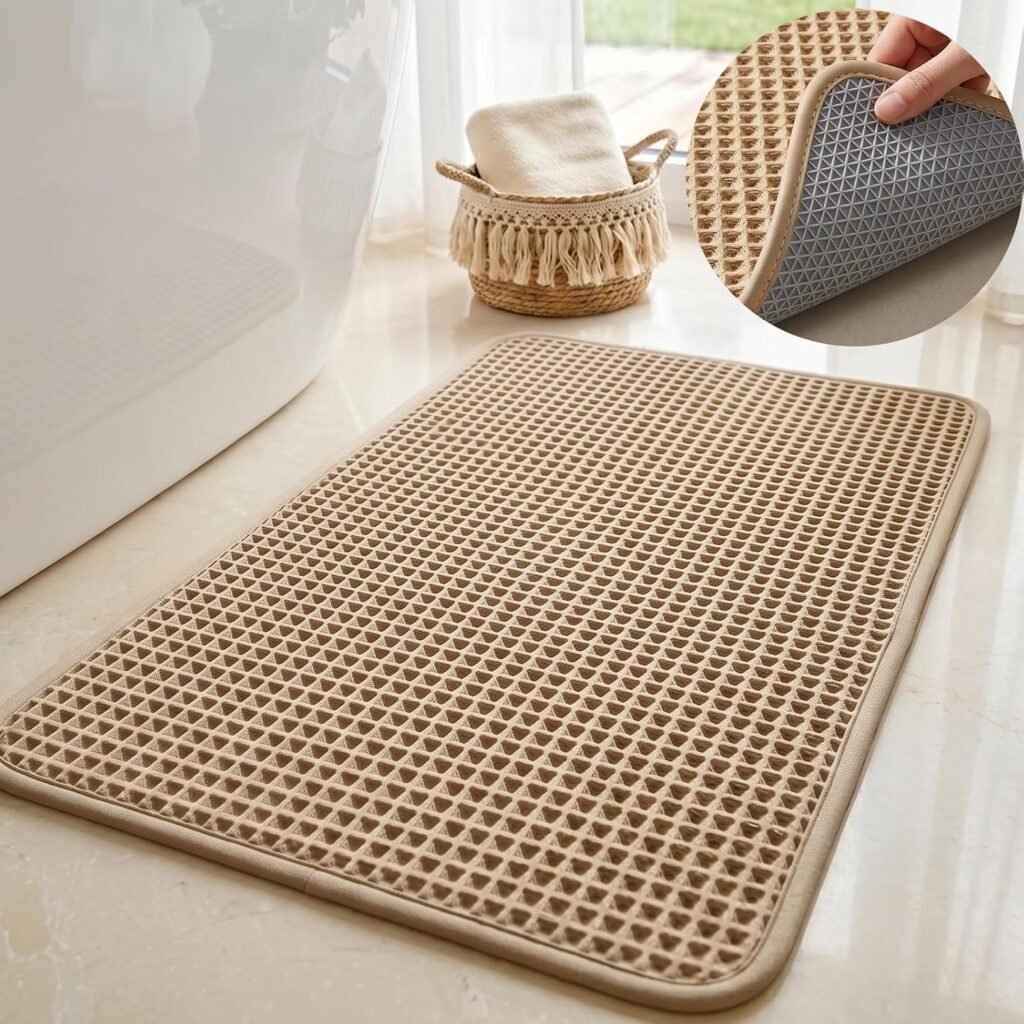4 Boho Bathroom Decor Finds Everyone Needs bath mat