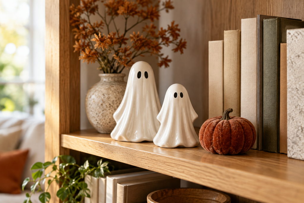 elegant ghosts on an oak shelf 3